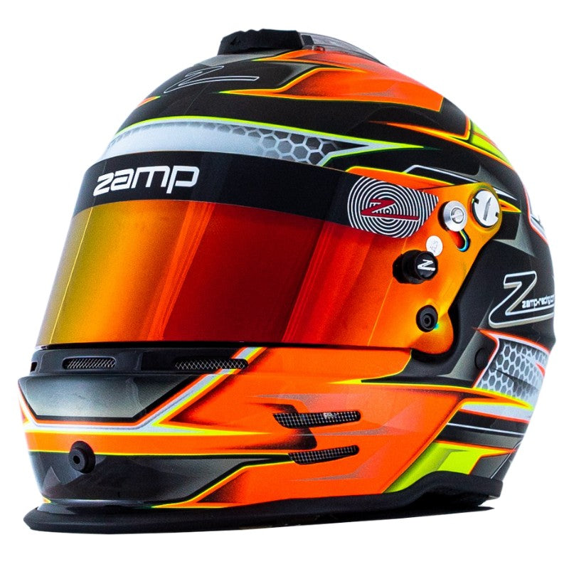 ZAMP RZ-42 ORANGE/YELLOW GO KART HELMET –